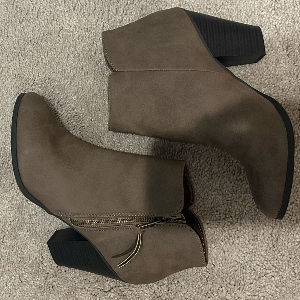 Taupe High Heel Booties